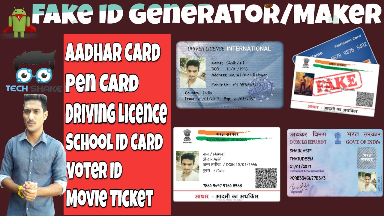 fake indian id card generater